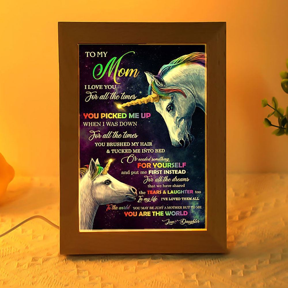 You Picked Me Up When I Was Down Frame Lamp, Mother's Day Night Light, Best Mom Ever, Gift For Mom