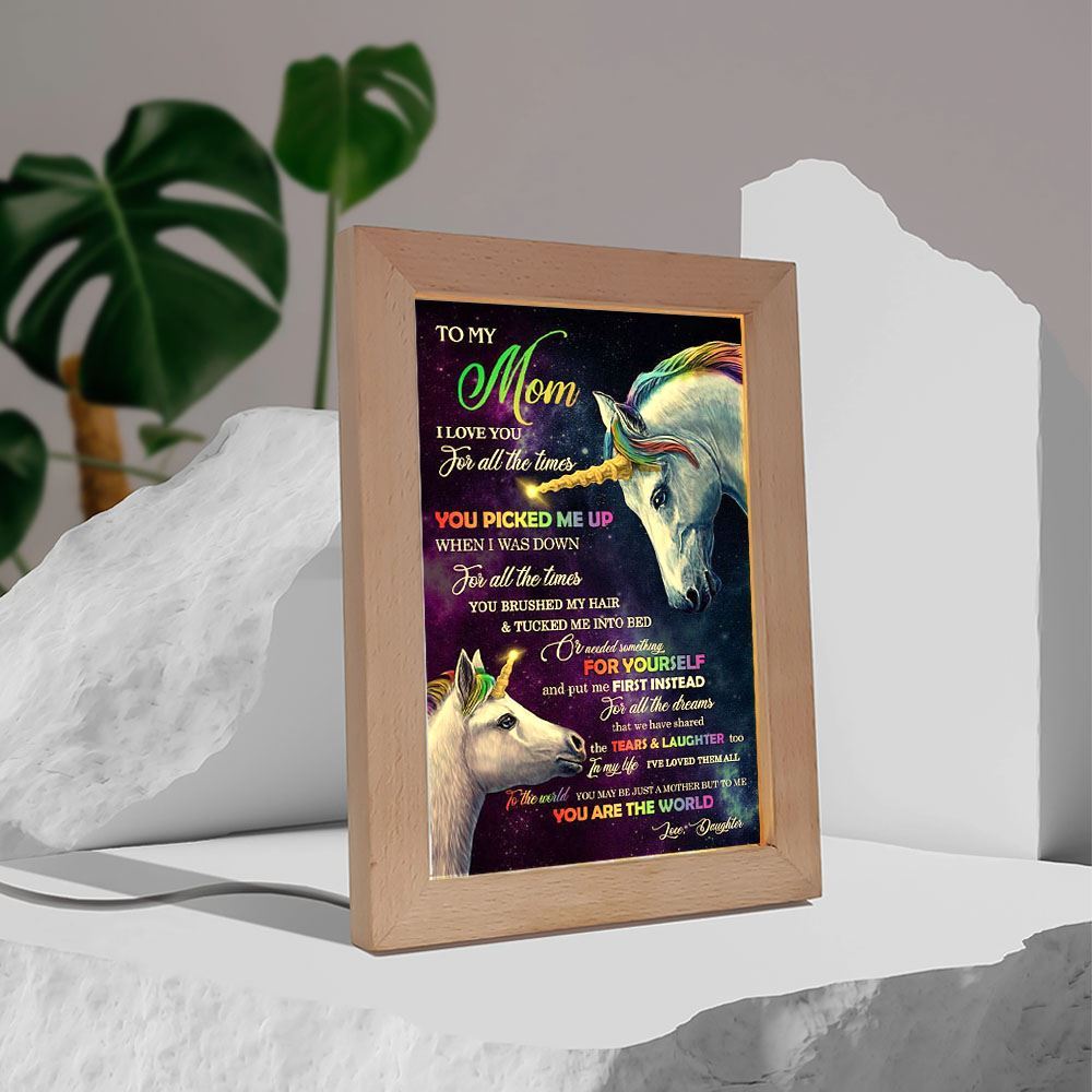 You Picked Me Up When I Was Down Frame Lamp, Mother's Day Night Light, Best Mom Ever, Gift For Mom