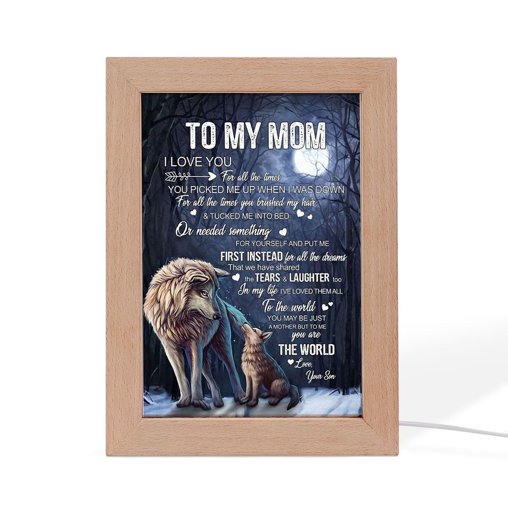 You'Re The World Frame Lamps, Mother's Day Night Light, Best Mom Ever, Gift For Mom