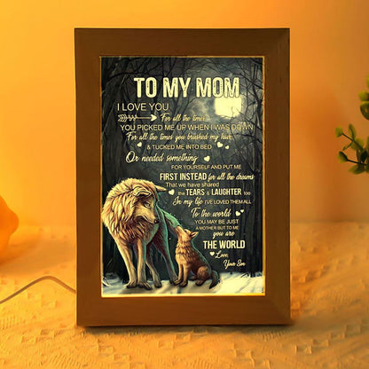 You'Re The World Frame Lamps, Mother's Day Night Light, Best Mom Ever, Gift For Mom