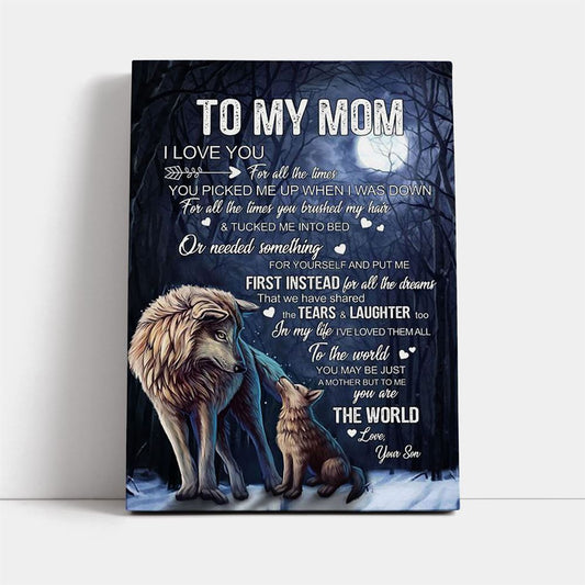 You'Re The World Wall Art Canvas, Mother's Day Canvas Art, Gift For Mom, Birthday Gift, Mother's Day Wall Art