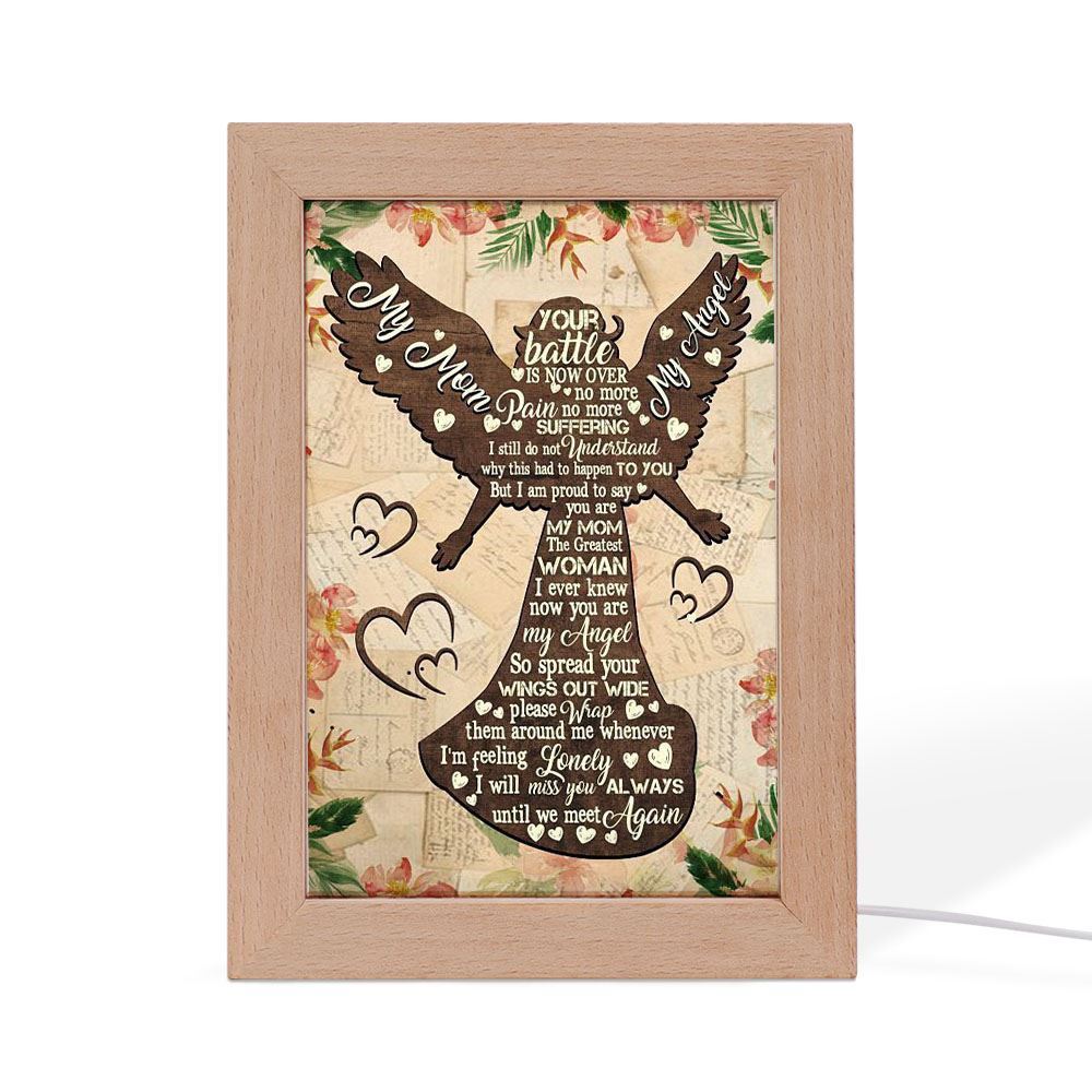 Your Battle Is Now Over Frame Lamp, Mother's Day Night Light, Best Mom Ever, Gift For Mom