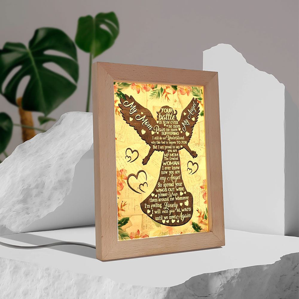 Your Battle Is Now Over Frame Lamp, Mother's Day Night Light, Best Mom Ever, Gift For Mom