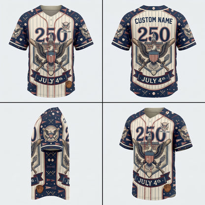 Four-way product presentation template showcasing the front, back, side print profile, and angled view of the patriotic bald eagle shirt.