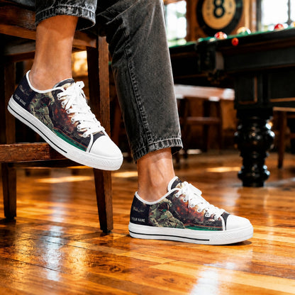 Astronaut Pool Player Artistic Custom Low Top Shoes Life Style