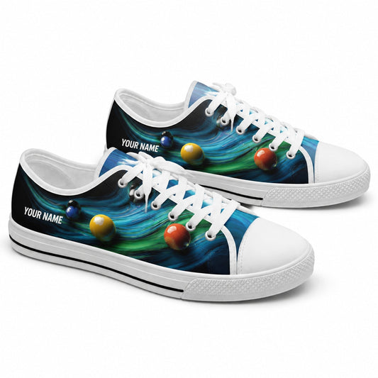 Billiard Pool Balls Graphic Custom Low Top Shoes