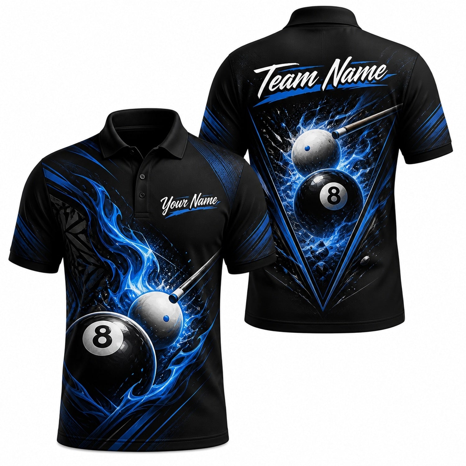 Billiards Team Name Sport Personalized Billiard Polo Shirt