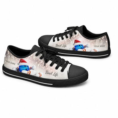 Bowling Ball And Pins Graphic Personalized Low Top Shoes Black Shoes
