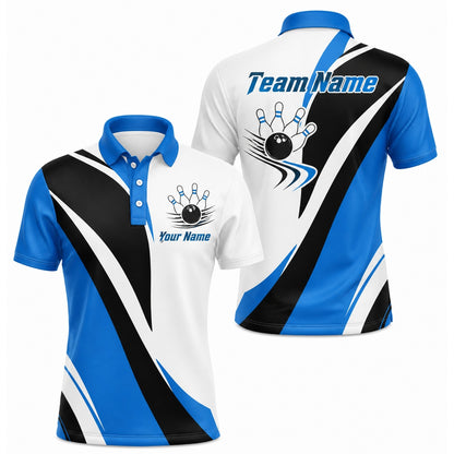 Bowling Ball Pinstrike Sport Personalized Bowling Polo Shirt