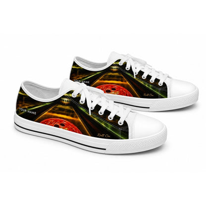 Bowling Lane Artwork Graphic Custom Low Top Shoes