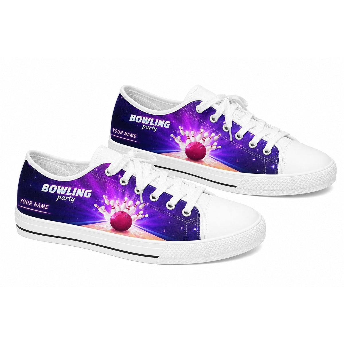 Bowling Party Design Graphic Personalized Low Top Shoes