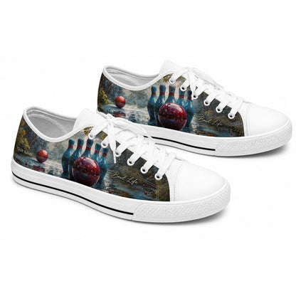 Bowling Pins And Ball Classic Custom Low Top Shoes