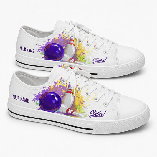Bowling Strike Design Custom Low Top Shoes