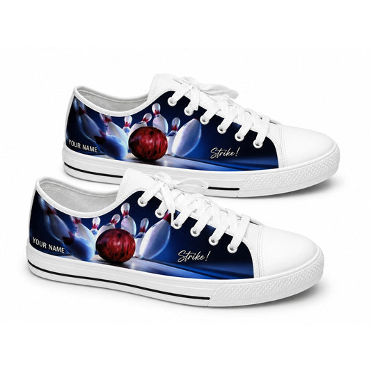 Bowling Strike Design Modern Personalized Low Top Shoes