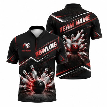 Bowling Strike Explosion Sport Personalized Bowling Polo Shirt