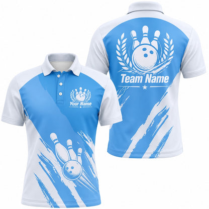 Bowling Team Name Modern Custom Bowling Polo Shirt