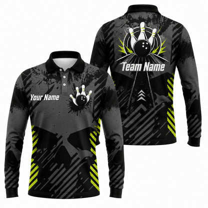 Bowling Team Name Sport Personalized Bowling Polo Shirt Long Sleeve Polo