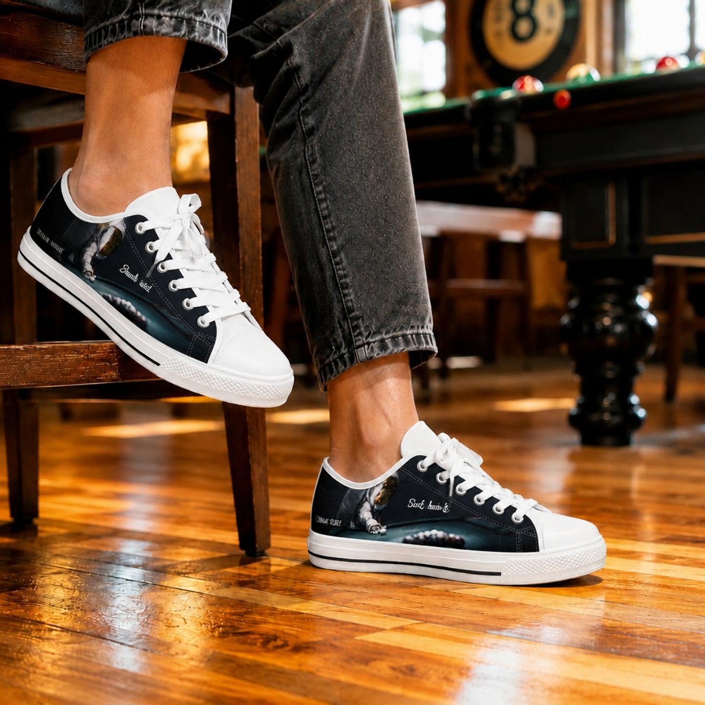 Break Shot Billiards Design Personalized Low Top Shoes Life Style