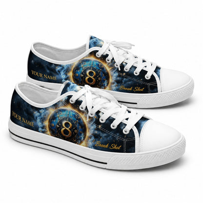 Break Shot Eight Ball Custom Low Top Shoes