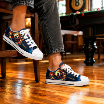 Break Time Eight Ball Custom Low Top Shoes Life Style