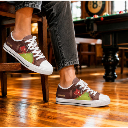 Christmas Pool Table Graphic Custom Low Top Shoes Life Style