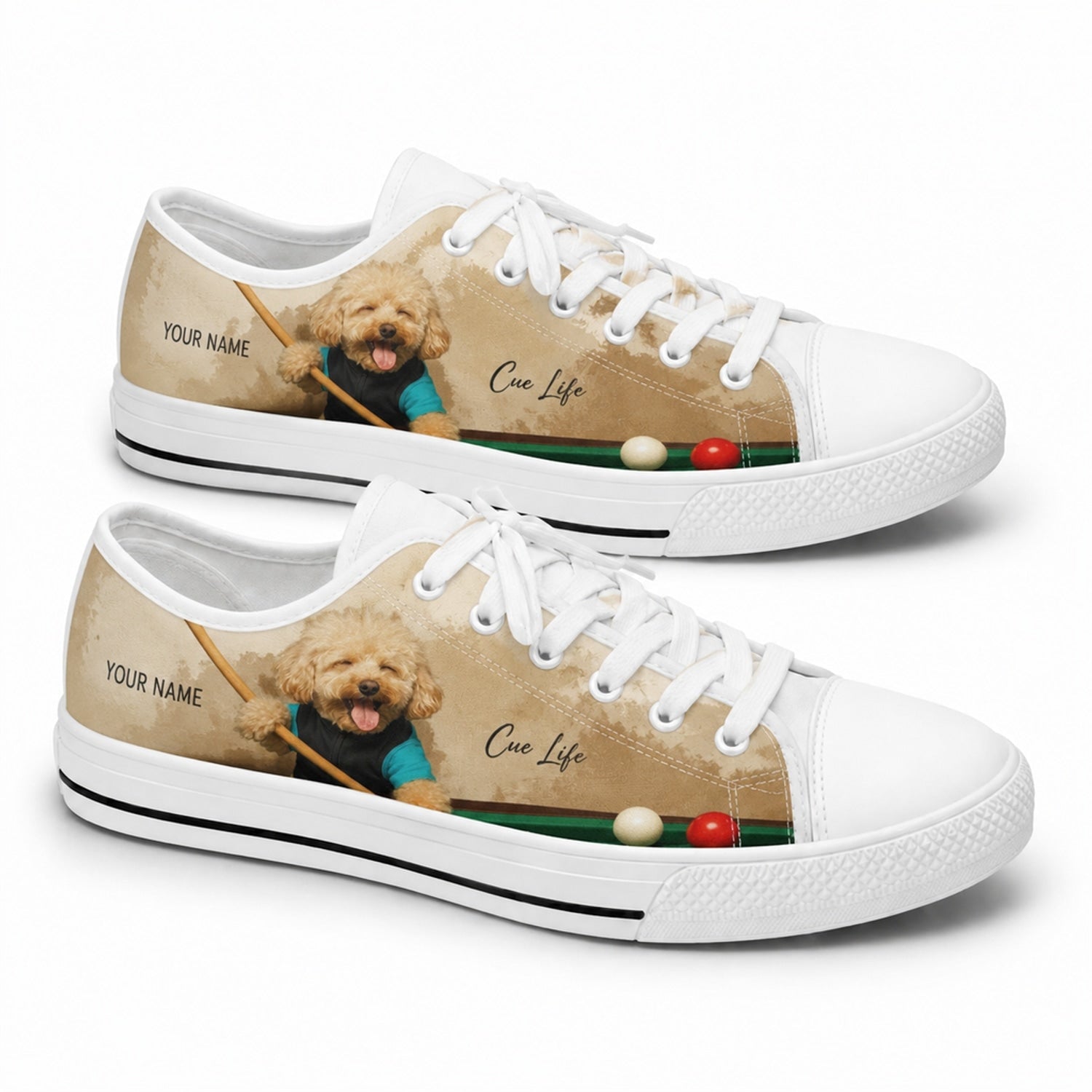 Cue Life Dog Graphic Personalized Low Top Shoes