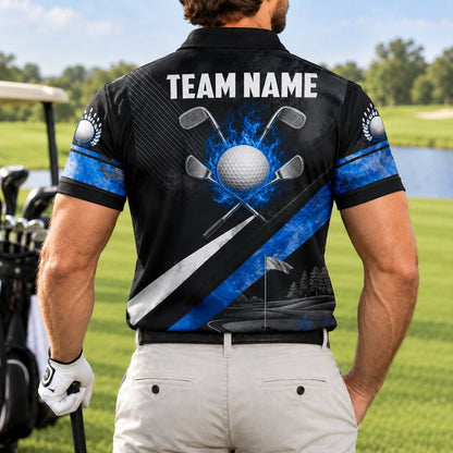 Custom Golf Team Name Golf Polo Shirt Back View