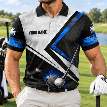 Custom Golf Team Name Golf Polo Shirt Front View