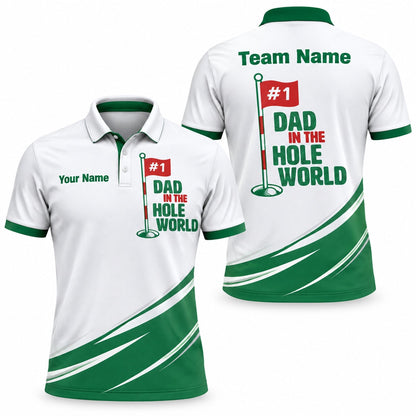Dad In The Hole World Custom Golf Polo Shirt
