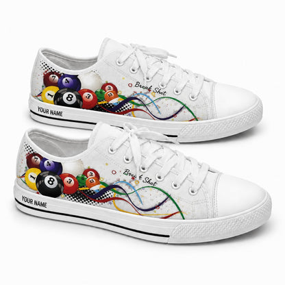Eight Ball Billiards Design Graphic Personalized Low Top Shoes