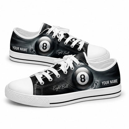 Eight Ball Design Graphic Custom Low Top Shoes