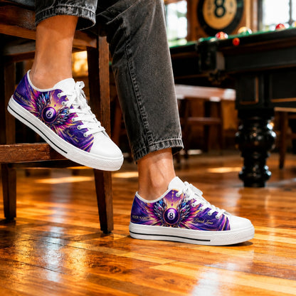 Eight Ball Wings Graphic Personalized Low Top Shoes Life Style
