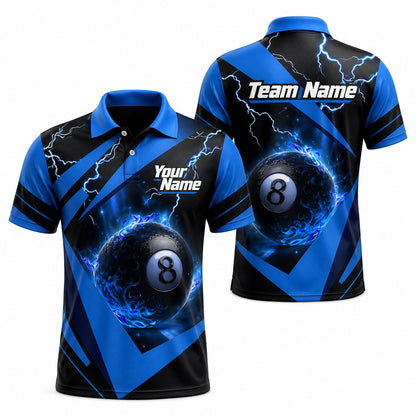 Electric 8 Ball Sport Custom Billiard Polo Shirt