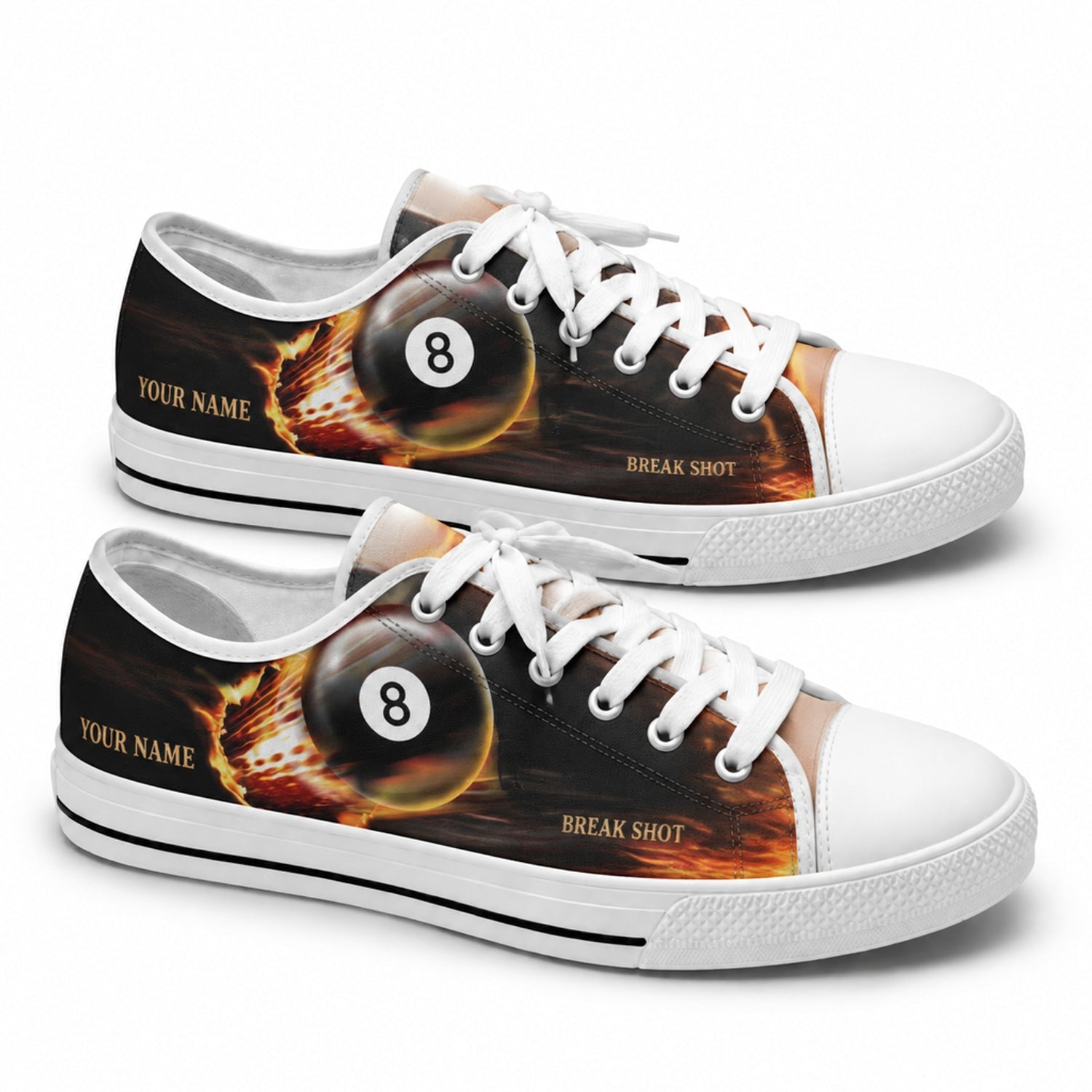 Fearless Eight Ball Low Top Canvas Sneakers