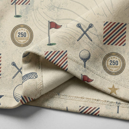Detailed closeup of the patriotic eagle and 250 years freedom emblem