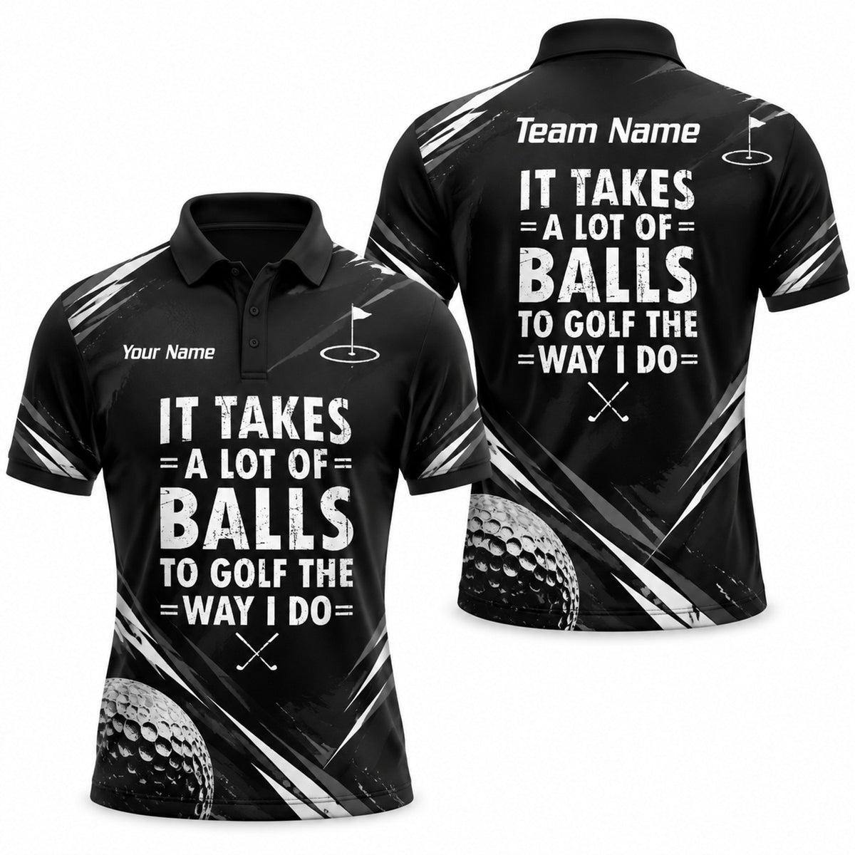 Funny Golf Quote Sport Personalized Golf Polo Shirt