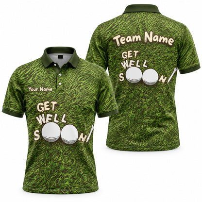 Get Well Soon Golf Balls Sport Personalized Golf Polo Shirt