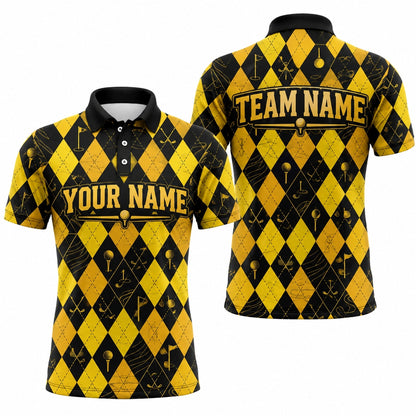 Golf Argyle Pattern Sport Personalized Golf Polo Shirt
