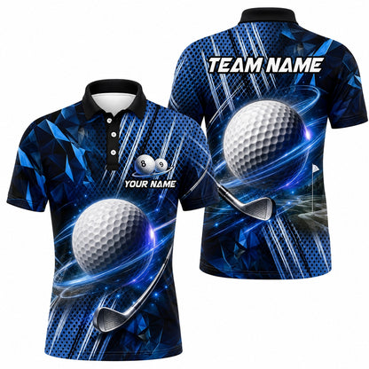 Golf Ball And Club Sport Custom Golf Polo Shirt
