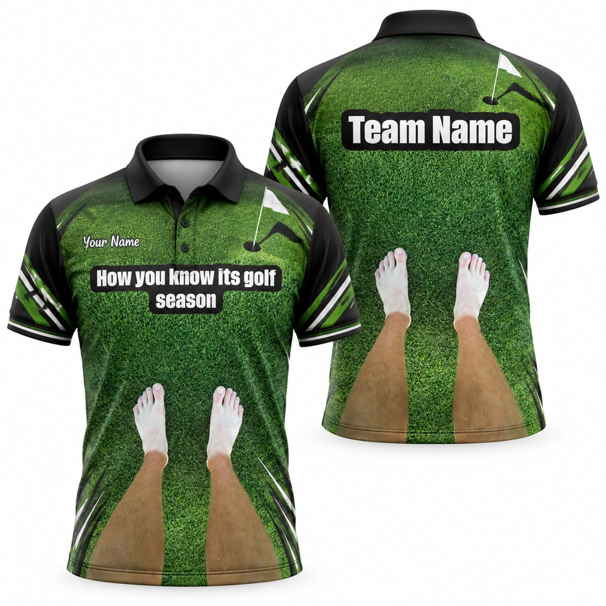 Golf Season Slogan Sport Personalized Golf Polo Shirt