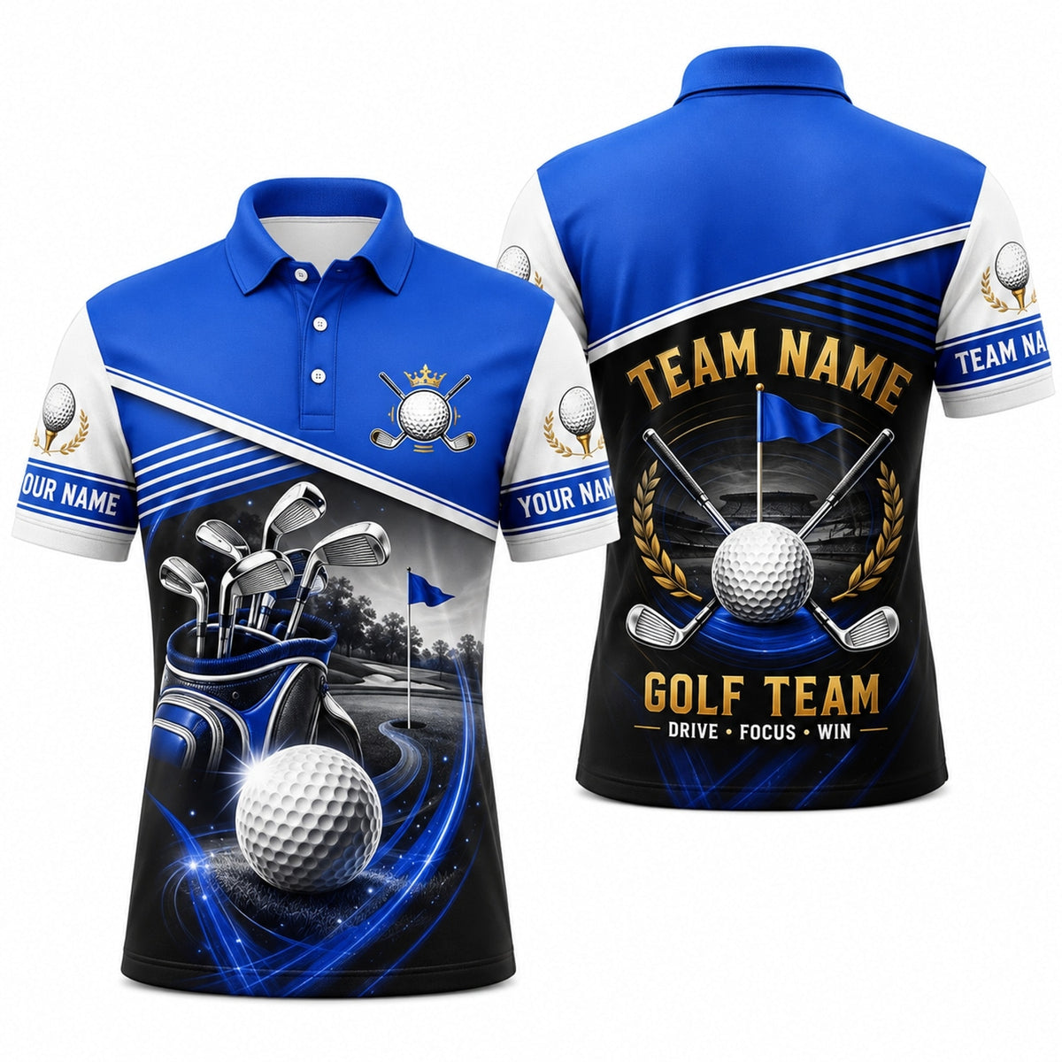 Golf Team Name Sport Custom Golf Polo Shirt