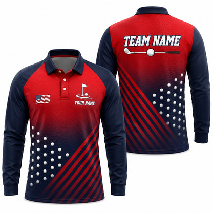 Golf Team Name Sport Personalized Golf Polo Shirt Long Sleeve Polo