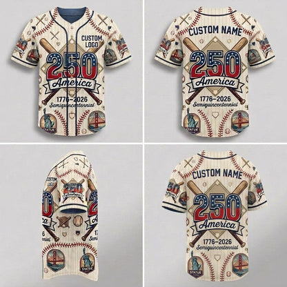 Custom 250th Anniversary America Baseball Jersey 1776-2026