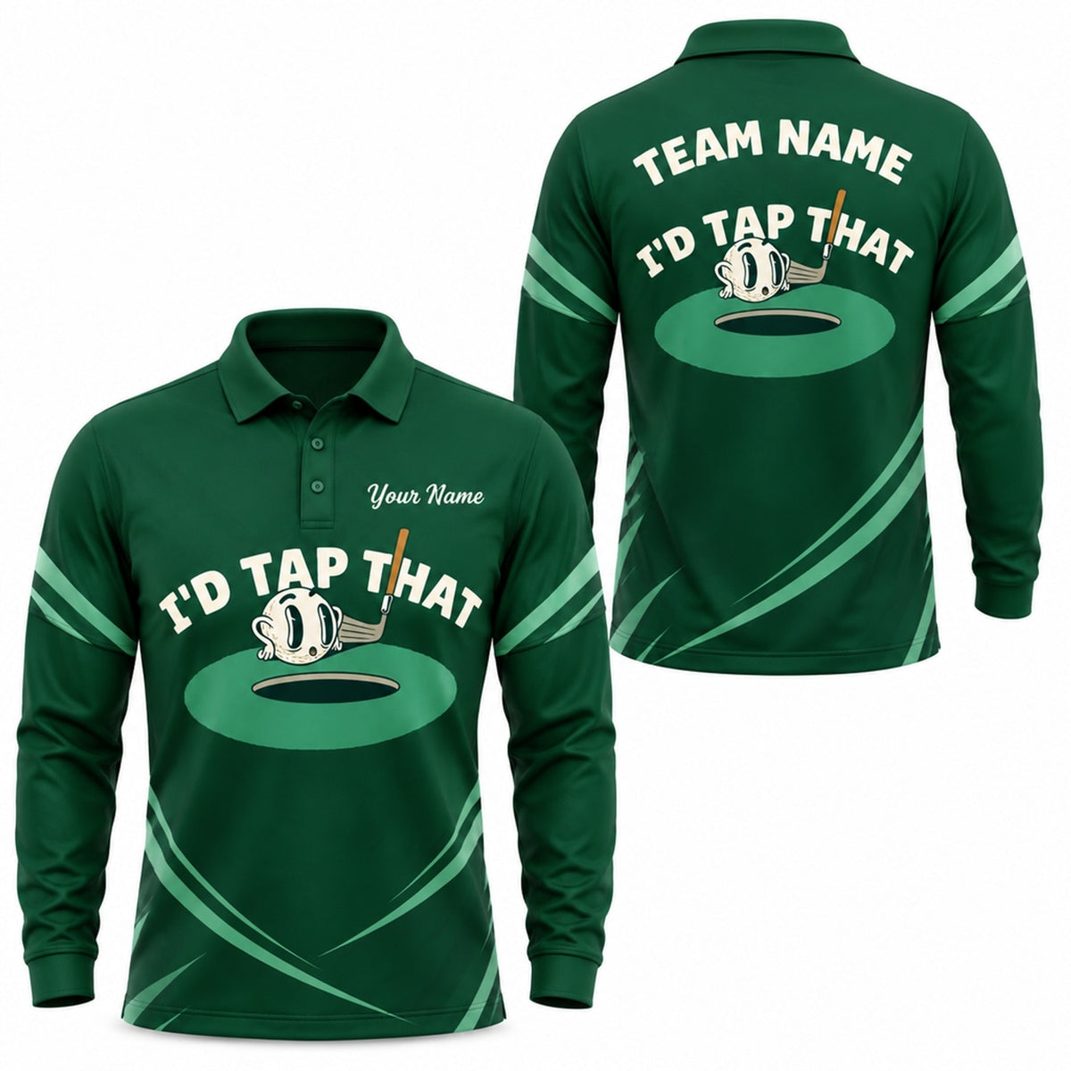 I'D TAP THAT Golf Sport Personalized Golf Polo Shirt Long Sleeve Polo
