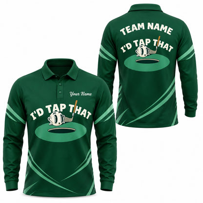 I'D TAP THAT Golf Sport Personalized Golf Polo Shirt Long Sleeve Polo