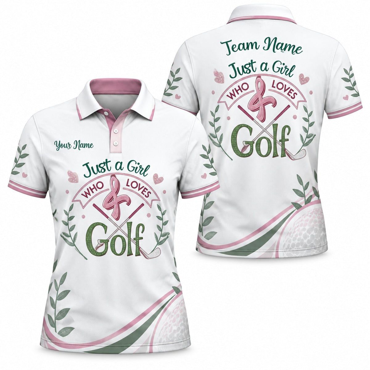 Just A Girl Who Loves Golf Sport Personalized Golf Polo Shirt