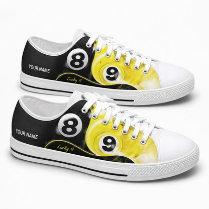 Lucky 9 Ball Custom Low Top Shoes