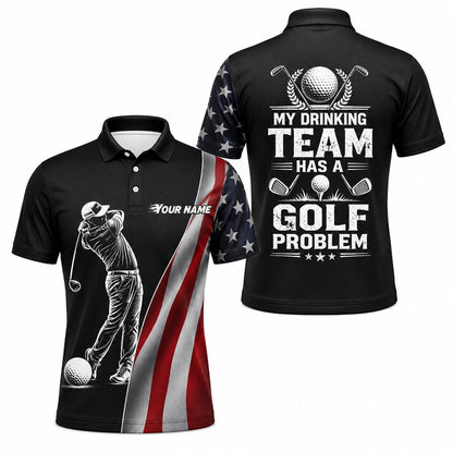 My Drinking Team Golf Personalized Golf Polo Shirt