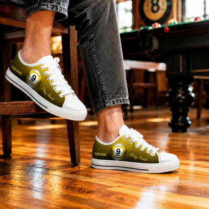 Nine Ball Pool Graphic Custom Low Top Shoes Life Style