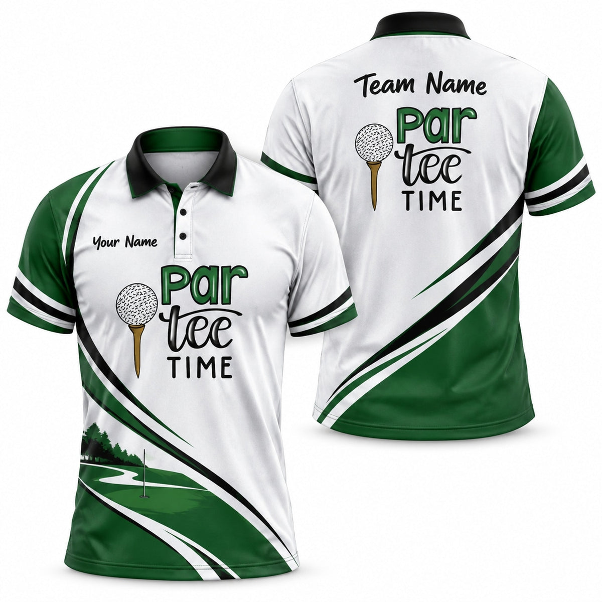Par Tee Time Sport Personalized Golf Polo Shirt